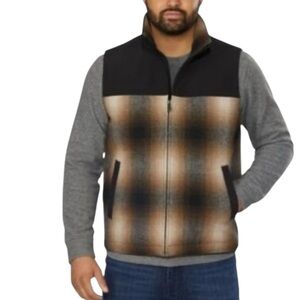 Pendleton Wool Blend Men’s Vest Jacket Full Zip Brown Size XXL